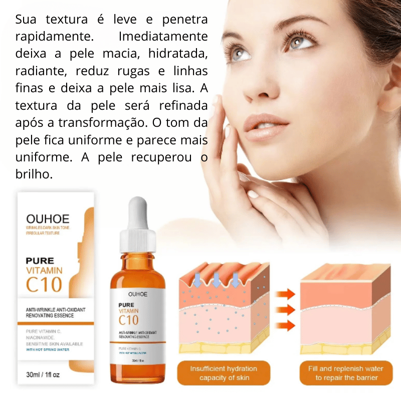 Sérum Facial de Vitamina C Antienvelhecimento