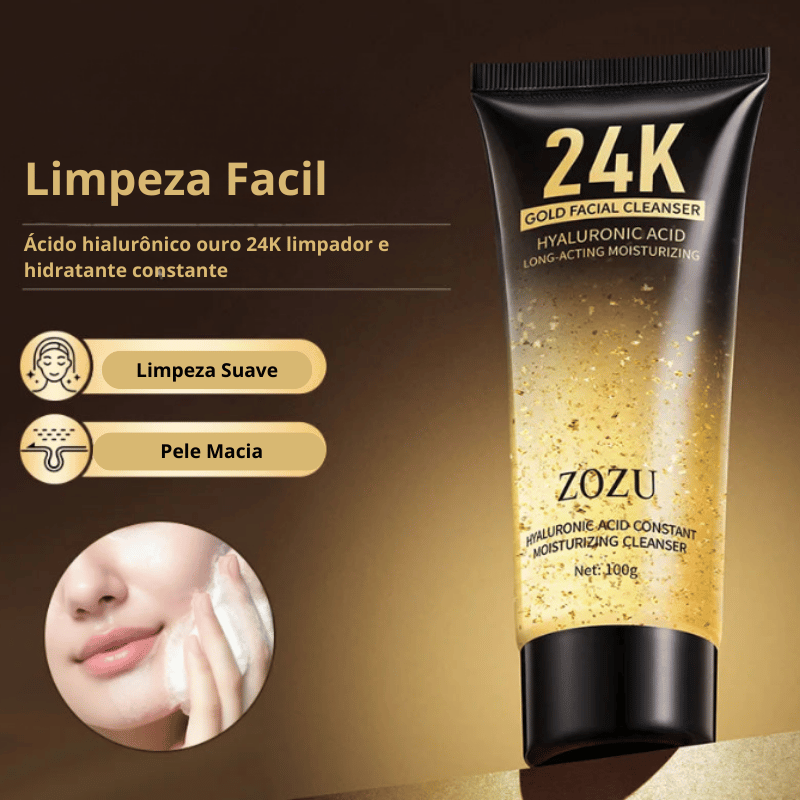 Sérum Facial 24K Gold com Ácido Hialurônico e Nicotinamida