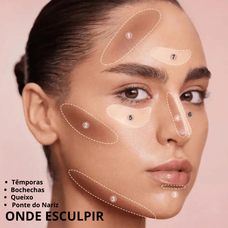 Bastão de Contorno Facial Profissional