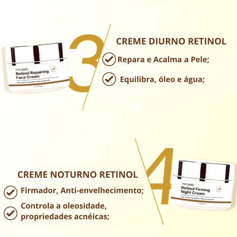 Kit Anti-Idade Completo Retinol e Colágeno