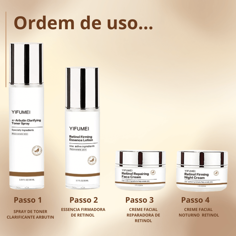 Kit Anti-Idade Completo Retinol e Colágeno