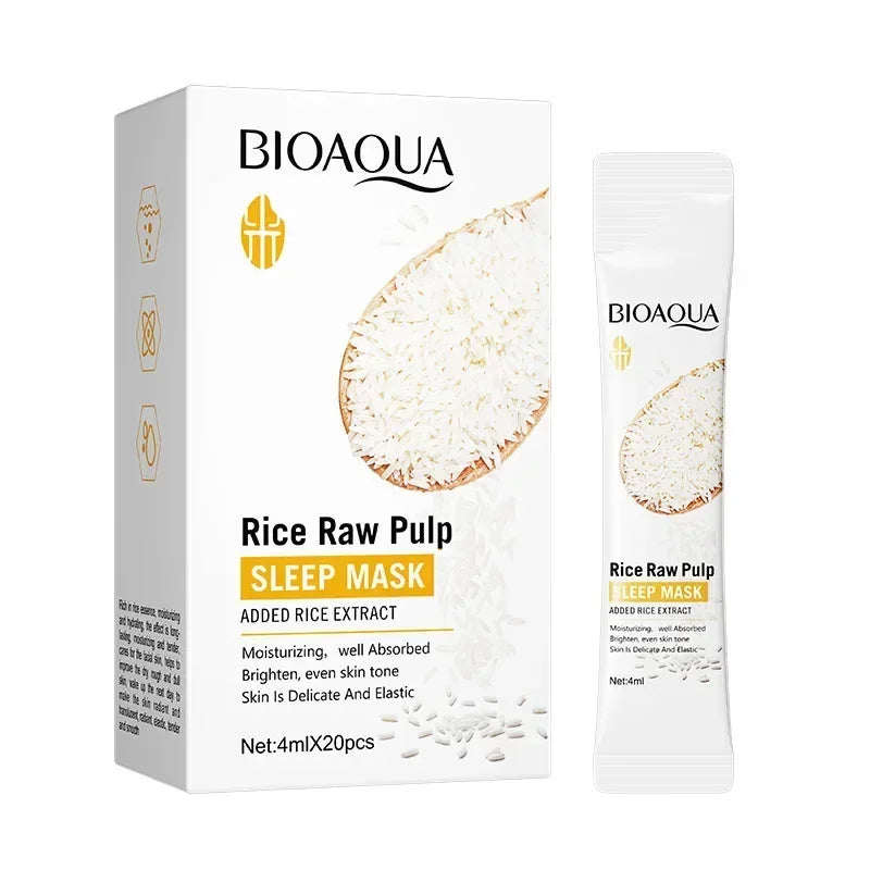 Bioaqua-conjunto de cuidados com a pele arroz cru, conjunto de 6 partes, creme para o rosto, soro, anti-rugas, hidratação, limpador facial, toner, coreano