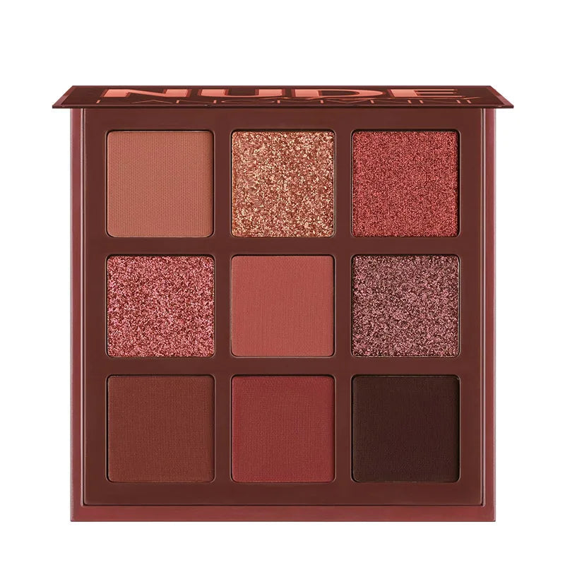 Paleta de Sombra de Longa Duração, 9 Cores, Shimmer & Matte, Altamente Pigmentada, Suave, Misturável, Ideal Dia e Noite