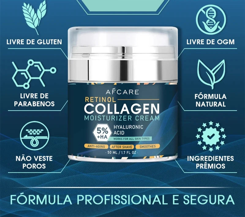 Creme Retinol e Colágeno – Hidratação e Antirrugas Pele Masculina