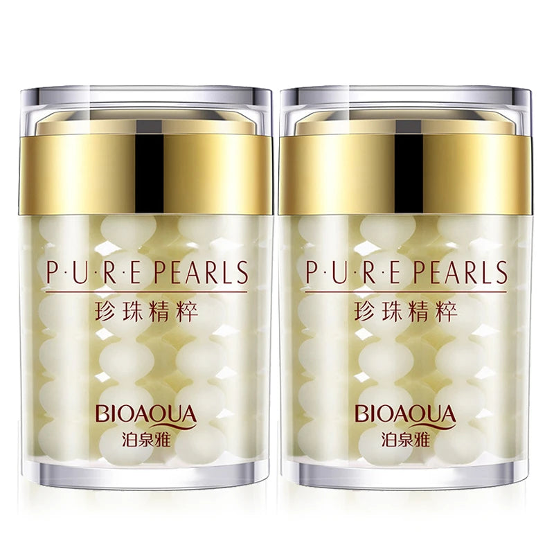 2 pçs bioaqua puro pérola creme facial hidratante pele endurecimento hidratante creme facial beleza saúde cuidados com a pele