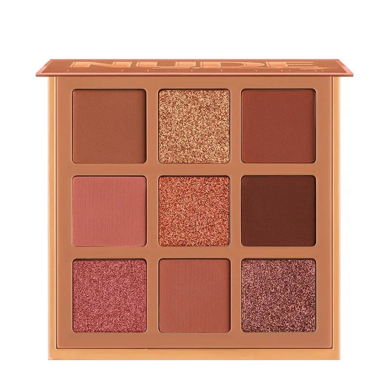 Paleta de Sombra de Longa Duração, 9 Cores, Shimmer & Matte, Altamente Pigmentada, Suave, Misturável, Ideal Dia e Noite